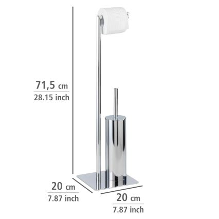 WENKO 18562100 - WC četka RECCO 20x71,5 cm sjajni krom