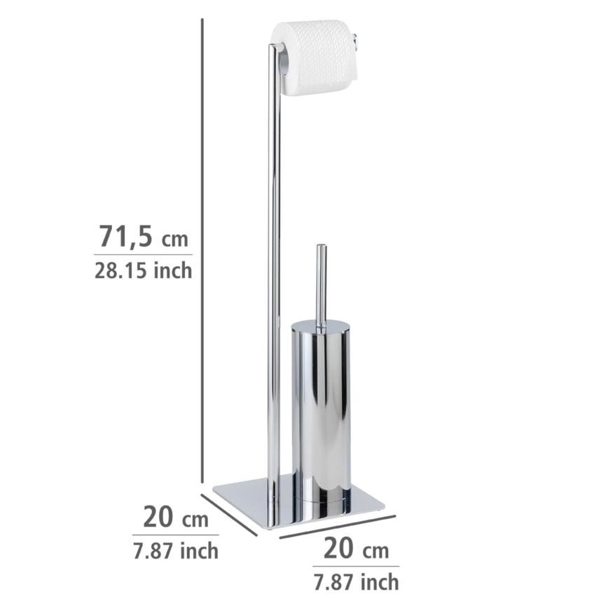 WENKO 18562100 - WC četka RECCO 20x71,5 cm sjajni krom