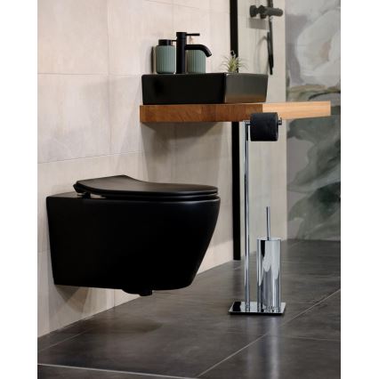 WENKO 18562100 - WC četka RECCO 20x71,5 cm sjajni krom