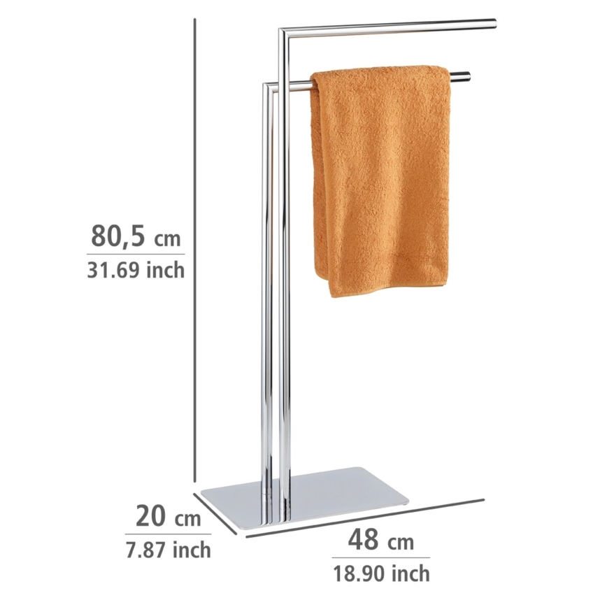WENKO 18563100 - Stalak za ručnike RECCO 48x80,5 cm sjajni krom