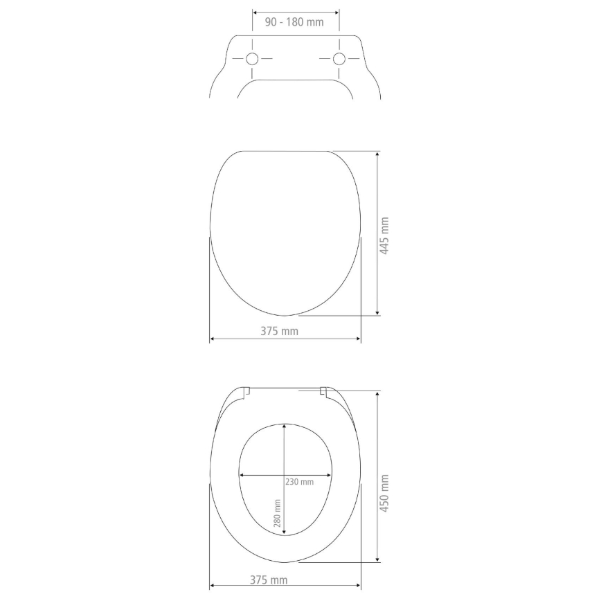WENKO 18760100-WC daska OTTANA 37,5x44,5 cm bež/srebrna