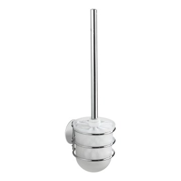 WENKO 18768100 - Set za WC TURBO-LOC okrugli, čelik, 10 x 37,5 cm, sjajni krom/bijela