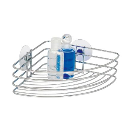 WENKO 18913100-Polica TURBO-LOC okrugla čelična 26,5x20 cm sjajni krom