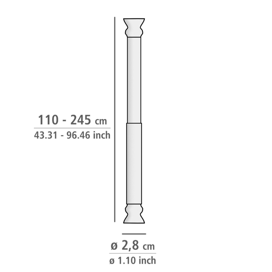 WENKO 19206100 - Podesiva tuš šipka FLEX 110 cm bijela