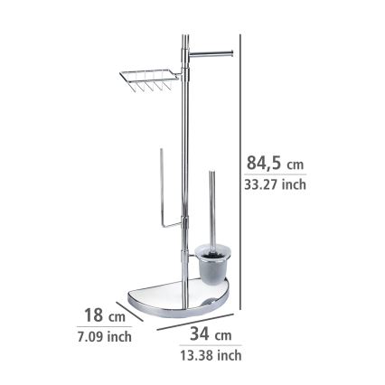 WENKO 196022500 - Toaletni centar SPACE MARVEL 34x84,5 cm srebrna/satin