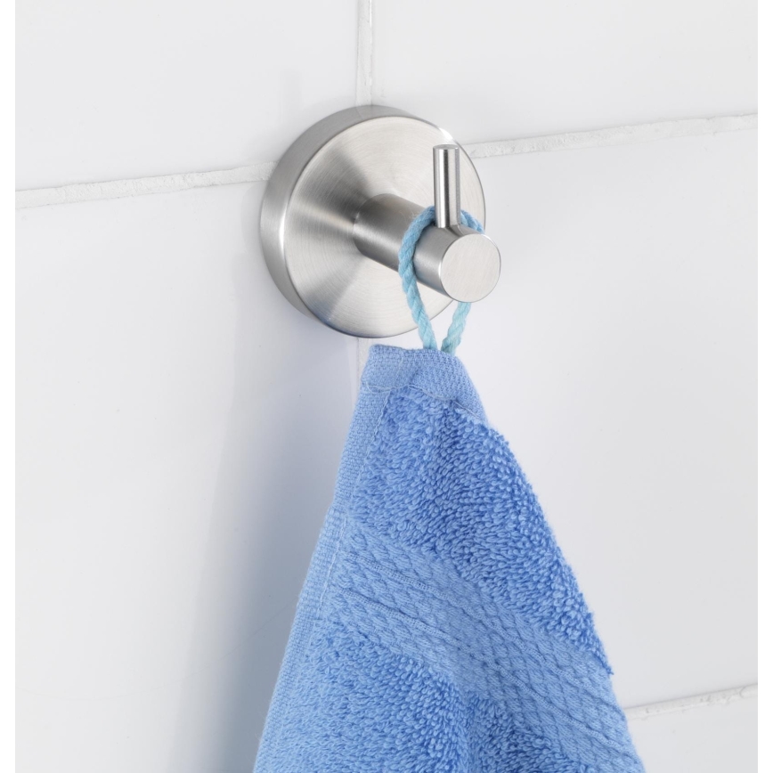 WENKO 19621100 - Kukica BOSIO MATT 5,5x5,5 cm nehrđajući čelik/srebrna