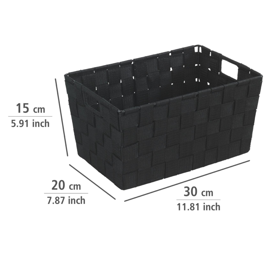 WENKO 19878100 - Koš ADRIA 30x20 cm, crne boje