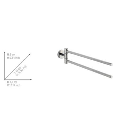 WENKO 20213100 - Držač ručnika BOSIO SHINE 43x9 cm inox/srebrna