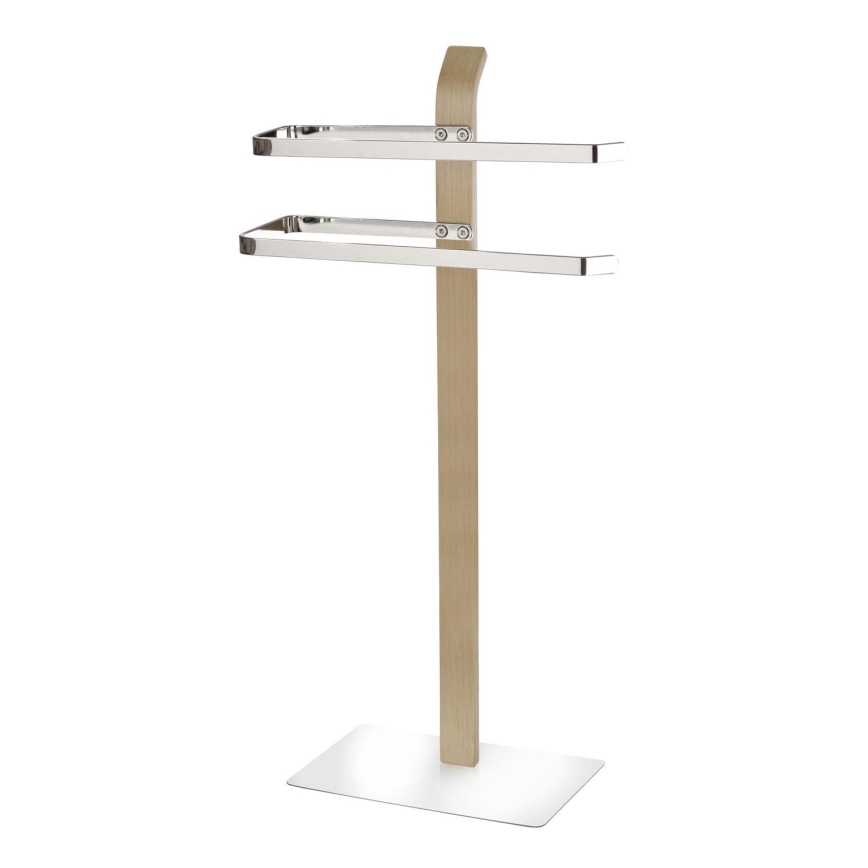 WENKO 20396100 - Stalak za ručnike SAMONA 40,5x79,5 cm sjajni krom/smeđa