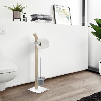 WENKO 20397100 - WC četka SAMONA 20x71,5 cm krom/smeđa/satin
