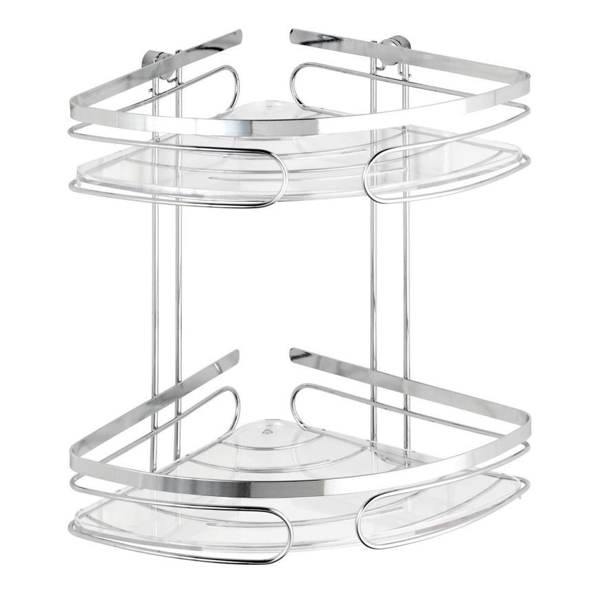 WENKO 20412100-Kutna polica PREMIUM OD NEHRĐAJUĆEG ČELIKA 26,5x27,5 cm nehrđajući čelik/srebrna