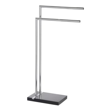 WENKO 20461100 - Stalak za ručnike NOBLE 45,5x82 cm krom/crna