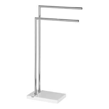 WENKO 20487100 - Stalak za ručnike NOBLE 45,5x82 cm sjajni krom/bijela