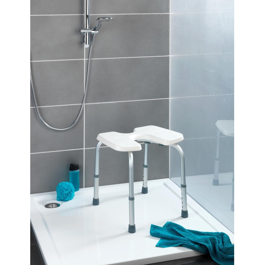 WENKO 206051100-Stolica SECURA 46x53,5 cm bijela/srebrna