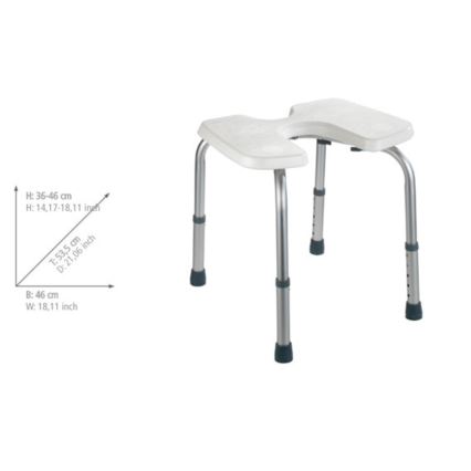 WENKO 206051100-Stolica SECURA 46x53,5 cm bijela/srebrna