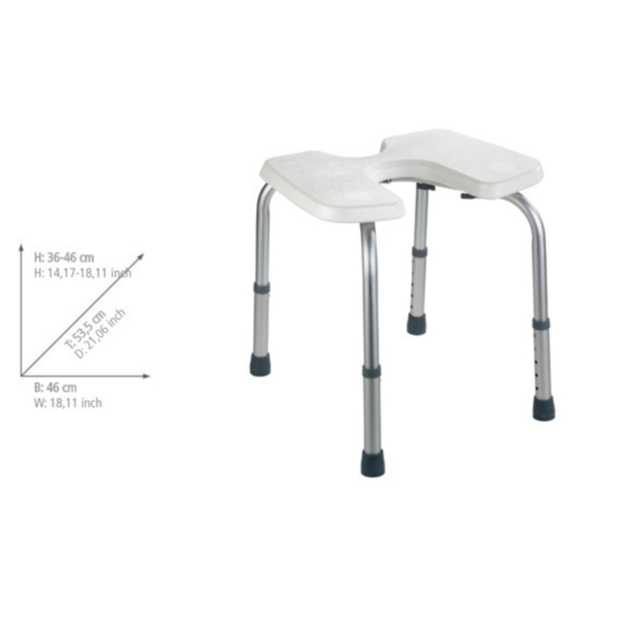 WENKO 206051100-Stolica SECURA 46x53,5 cm bijela/srebrna