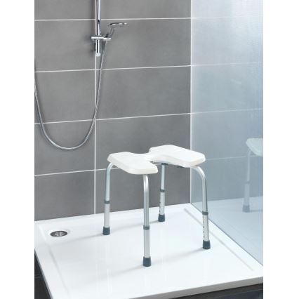 WENKO 206051100-Stolica SECURA 46x53,5 cm bijela/srebrna