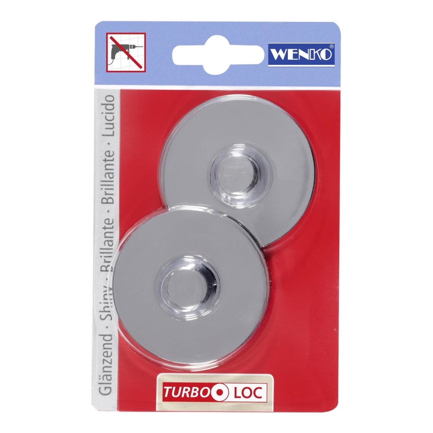 WENKO 20646100-Adapter CLA+PREM+STYLE AD TL 6x1,4 cm sjajni krom