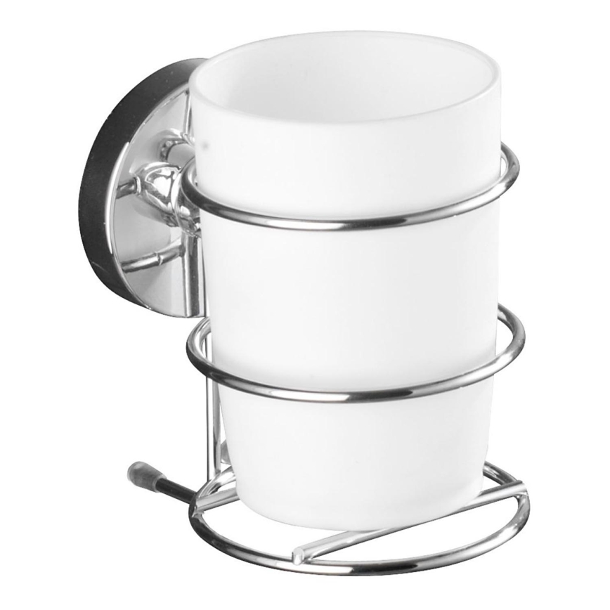 WENKO 20880100 - čašica VACUUM-LOC MILAZZO 7,5x11,5 cm, sjajni krom/bijela