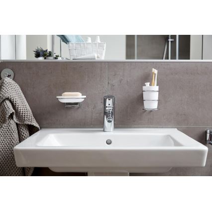 WENKO 20880100 - čašica VACUUM-LOC MILAZZO 7,5x11,5 cm, sjajni krom/bijela