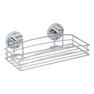WENKO 20883100-Polica VACUUM-LOC okrugla čelik 26x15,3 cm sjajni krom