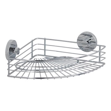 WENKO 20887100-Polica VACUUM-LOC okrugla čelična 31x22,5 cm sjajni krom
