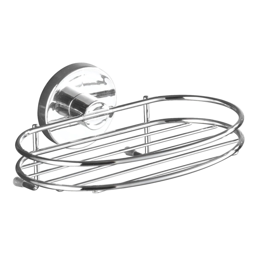 WENKO 20890100-Držač sapuna VACUUM-LOC MILAZZO 16,5x12 cm sjajni krom