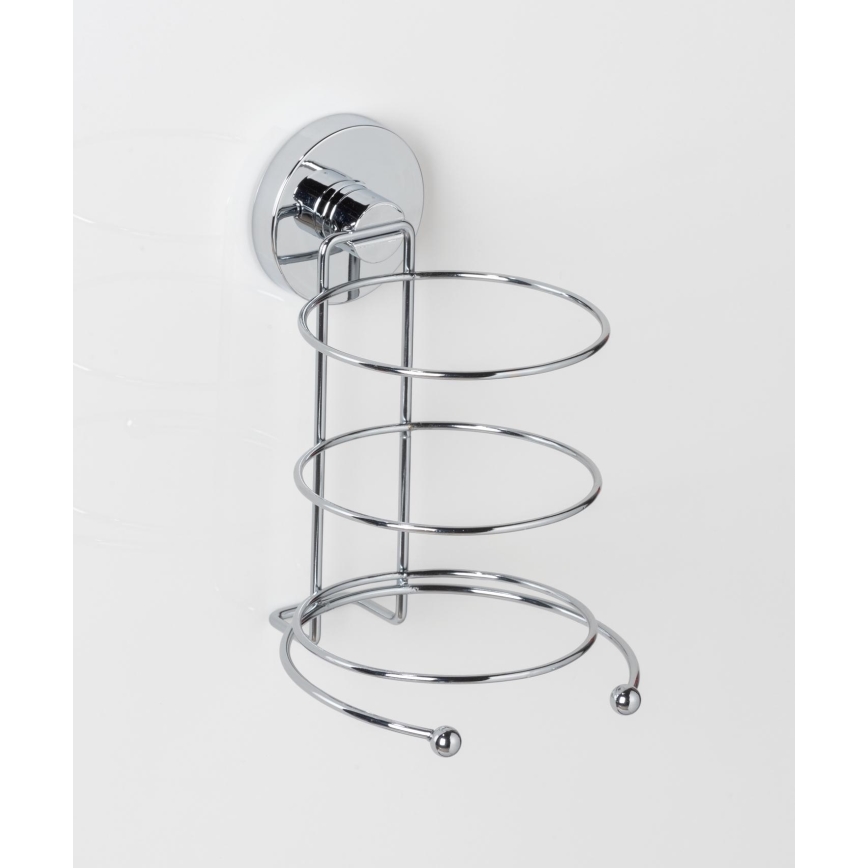 WENKO 20896100-Držač sušila za kosu VACUUM-LOC MILAZZO 12x17 cm sjajni krom