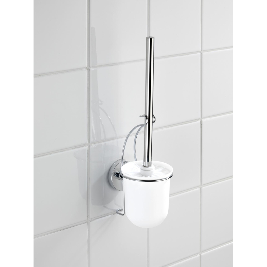 WENKO 20898100-WC četka VACUUM-LOC MILAZZO 10x34 cm nehrđajući čelik/sjajni krom/bijela