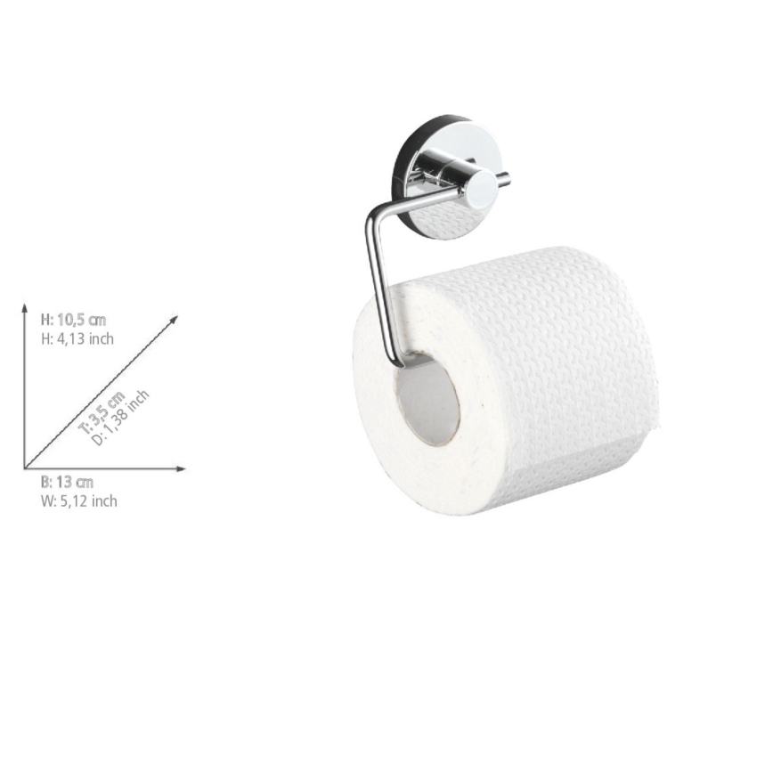 WENKO 20899100 - Držač toaletnog papira VACUUM-LOC MILAZZO, 13 x 10,5 cm, sjajni krom