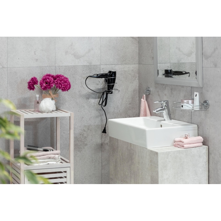 WENKO 20900100-Kuka VACUUM-LOC okrugla čelična 6x6,7 cm sjajni krom