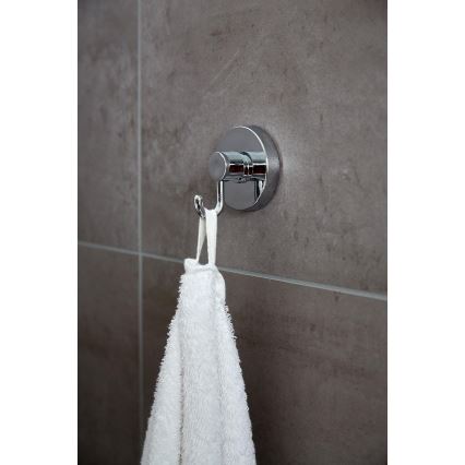 WENKO 20900100-Kuka VACUUM-LOC okrugla čelična 6x6,7 cm sjajni krom