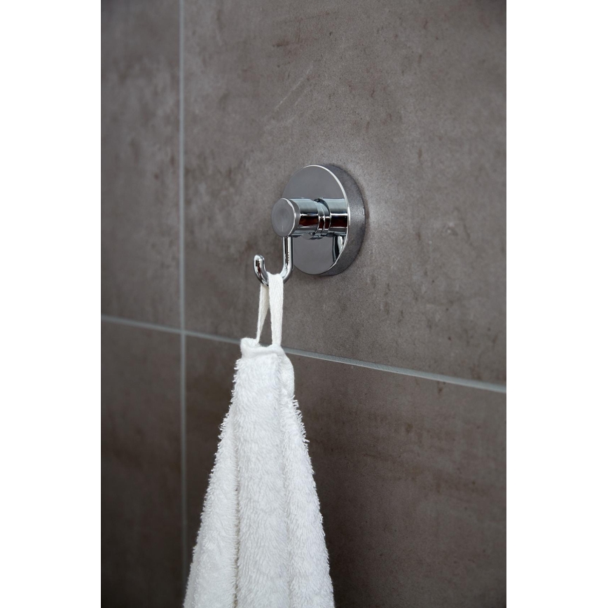 WENKO 20900100-Kuka VACUUM-LOC okrugla čelična 6x6,7 cm sjajni krom