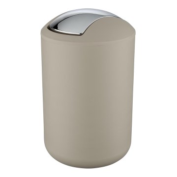 WENKO 21222100 - Koš BRASIL 19,5x31 cm bež/sjajni krom