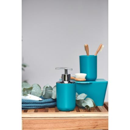 WENKO 21224100 - Dozator tekućeg sapuna BRASIL 7,3x16,5 cm tirkizna/sjajni krom