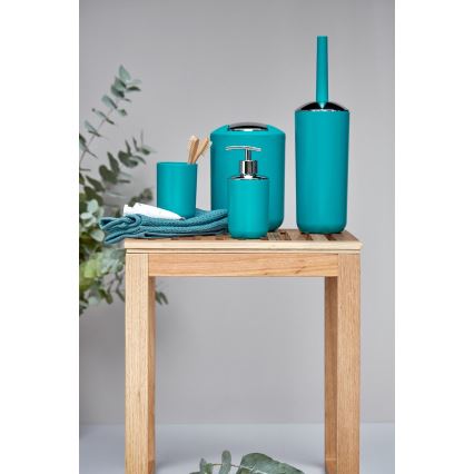 WENKO 21227100 - Koš za smeće BRASIL 19,5x31 cm tirkizni/sjajni krom