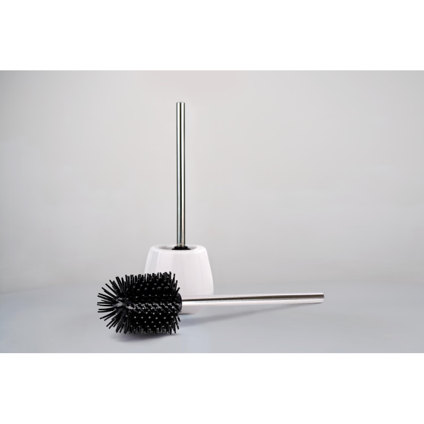 WENKO 21799100 - Četka za WC 7,5x35 cm nehrđajući čelik/srebrna/crna