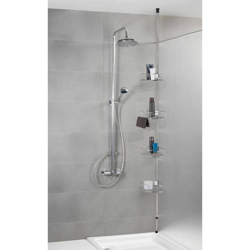WENKO 21803100-Ugaona polica DOLCEDO 31x275 cm nehrđajući čelik/sjajni krom