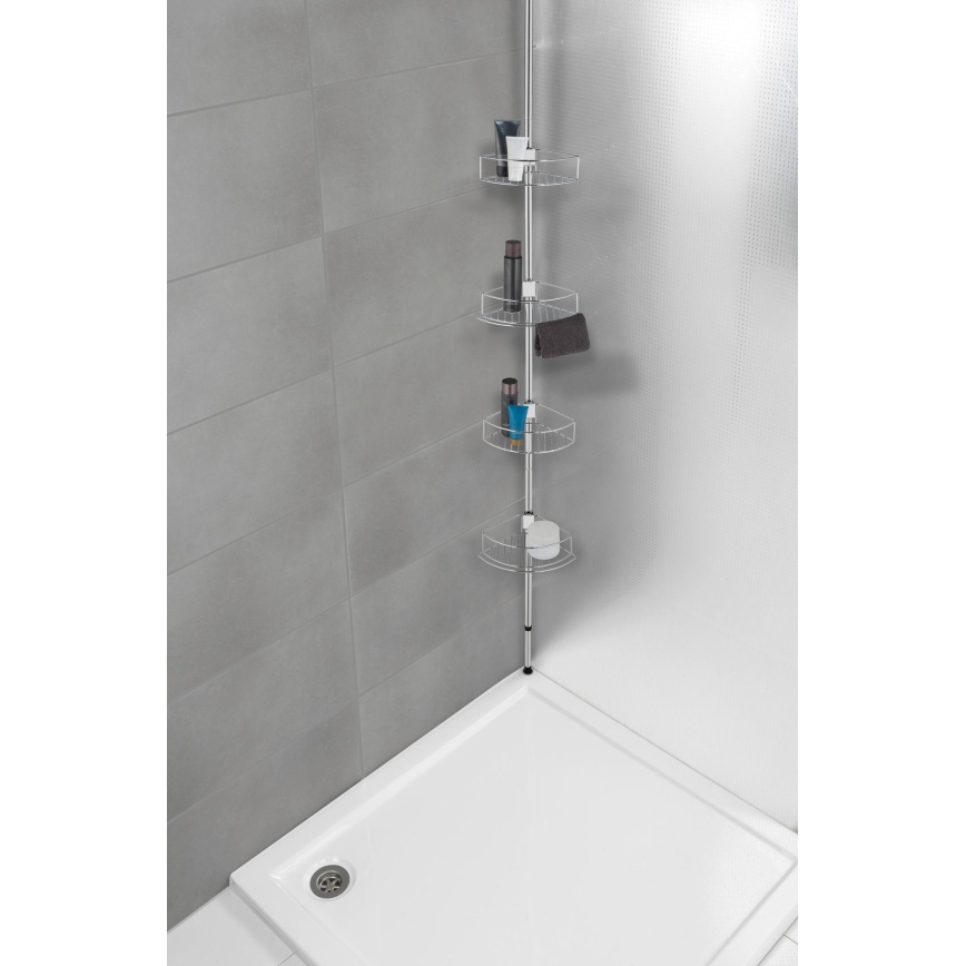 WENKO 21803100-Ugaona polica DOLCEDO 31x275 cm nehrđajući čelik/sjajni krom