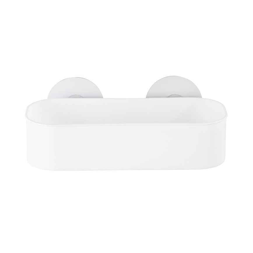 WENKO 21824100-Plastična polica OSIMO 27 x 12 cm, bijela/prozirna