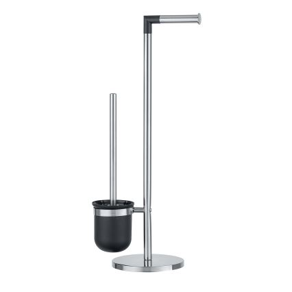 WENKO 21836800 - WC četka PARUS 25,5x57 cm nehrđajući čelik/srebrna/crna