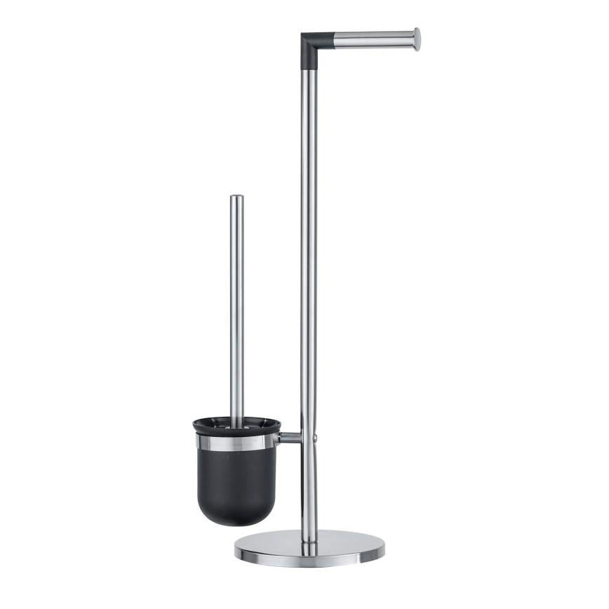 WENKO 21836800 - WC četka PARUS 25,5x57 cm nehrđajući čelik/srebrna/crna