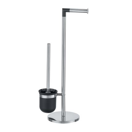 WENKO 21836800 - WC četka PARUS 25,5x57 cm nehrđajući čelik/srebrna/crna
