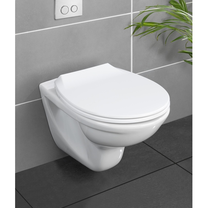 WENKO 21901100-WC daska za WC KOS 44x37 cm bijela/srebrna