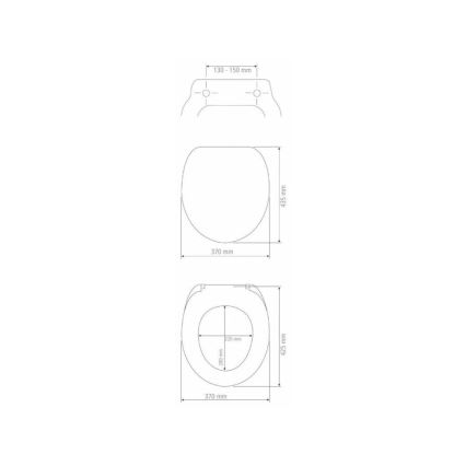 WENKO 21905100-WC sjedalo SECURA 37x44 cm bijela/siva
