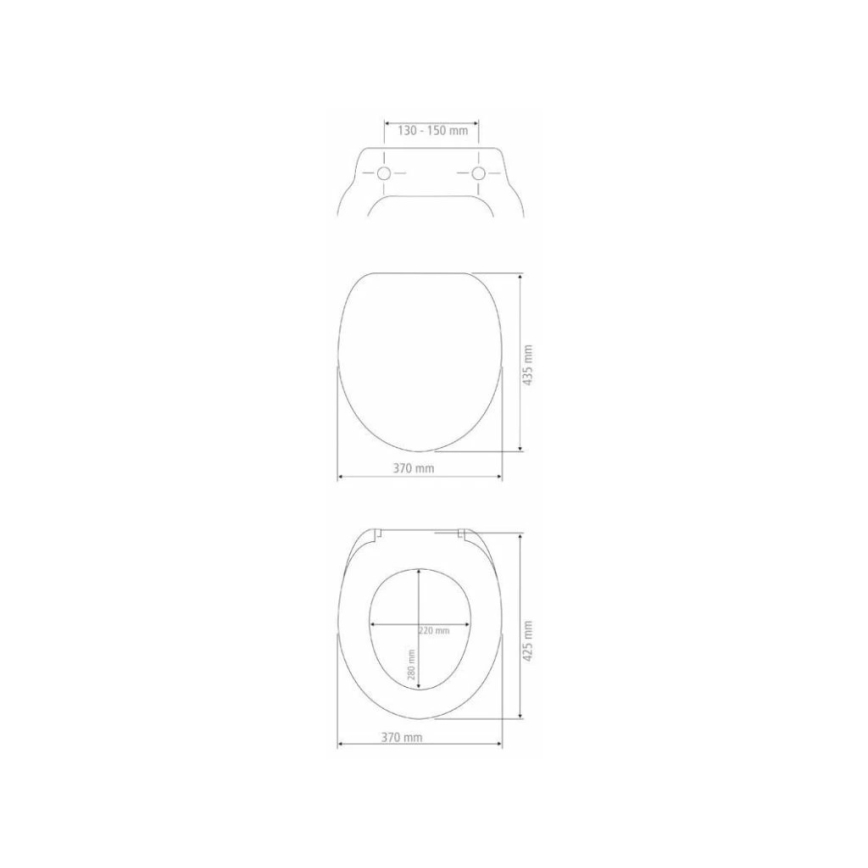WENKO 21905100-WC sjedalo SECURA 37x44 cm bijela/siva