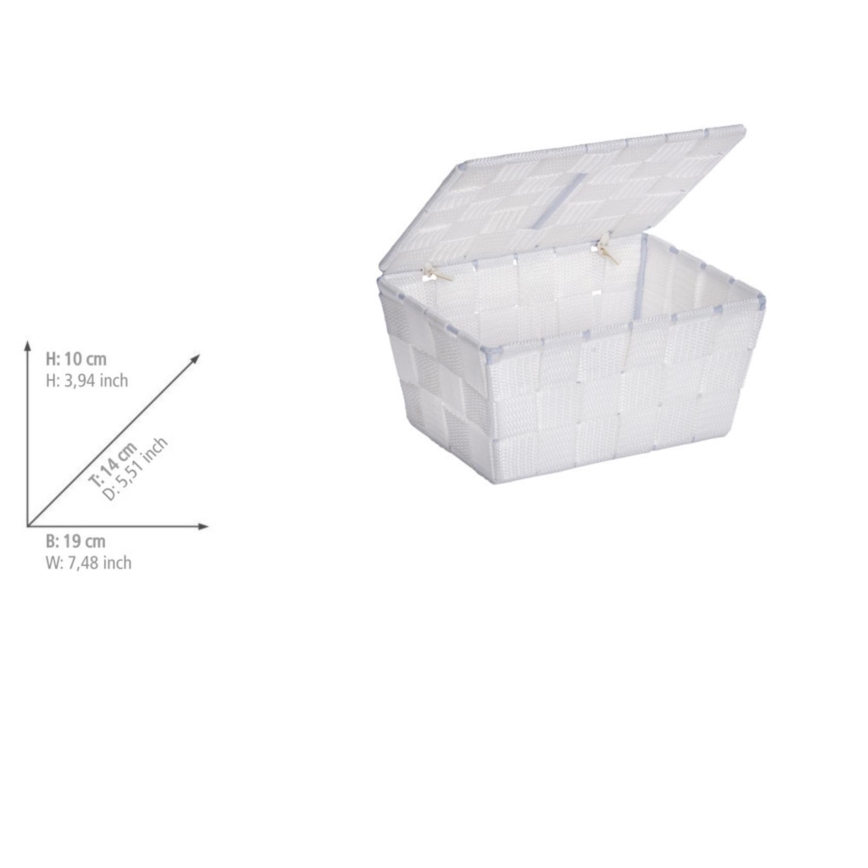 WENKO 22077100 - Koš ADRIA 19x14 cm bijeli