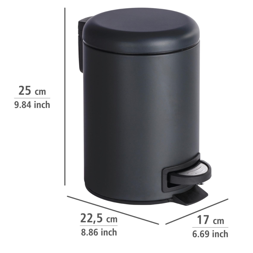 WENKO 22143800 - Koš LEMAN 17x25 cm crni