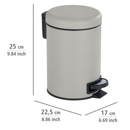 WENKO 22149100 - Koš LEMAN 17x25 cm bež/crna