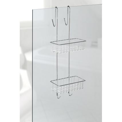 WENKO 22213100 - Stalak ALDO 24,5x70 cm nehrđajući čelik/srebrna